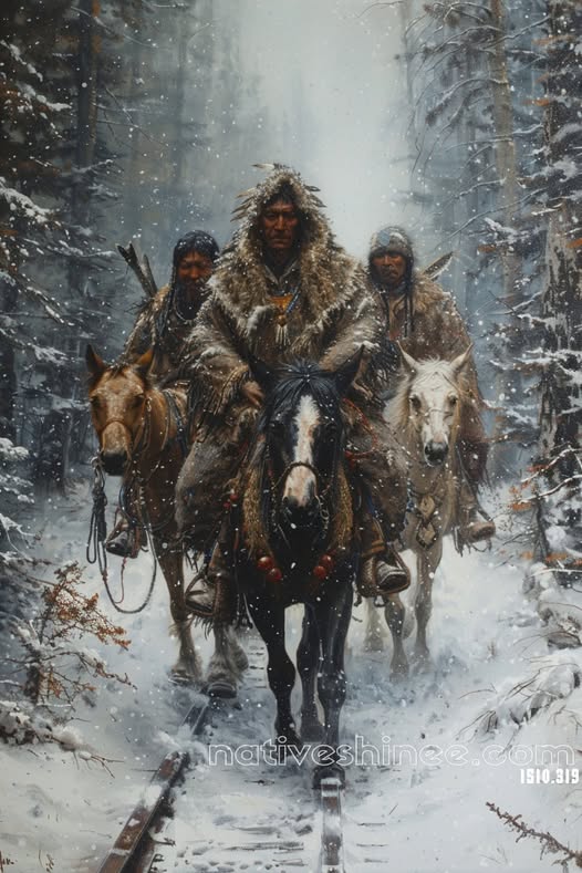 The Warriors Walking - Native American Canvas