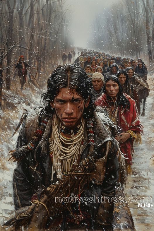 The Long Walk: A Journey of Resilience Native American Canvas