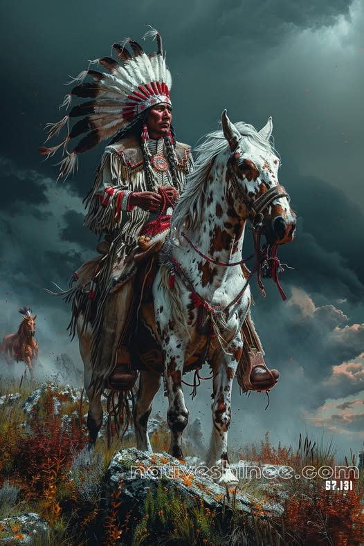 Silent Vigil Native American Canvas