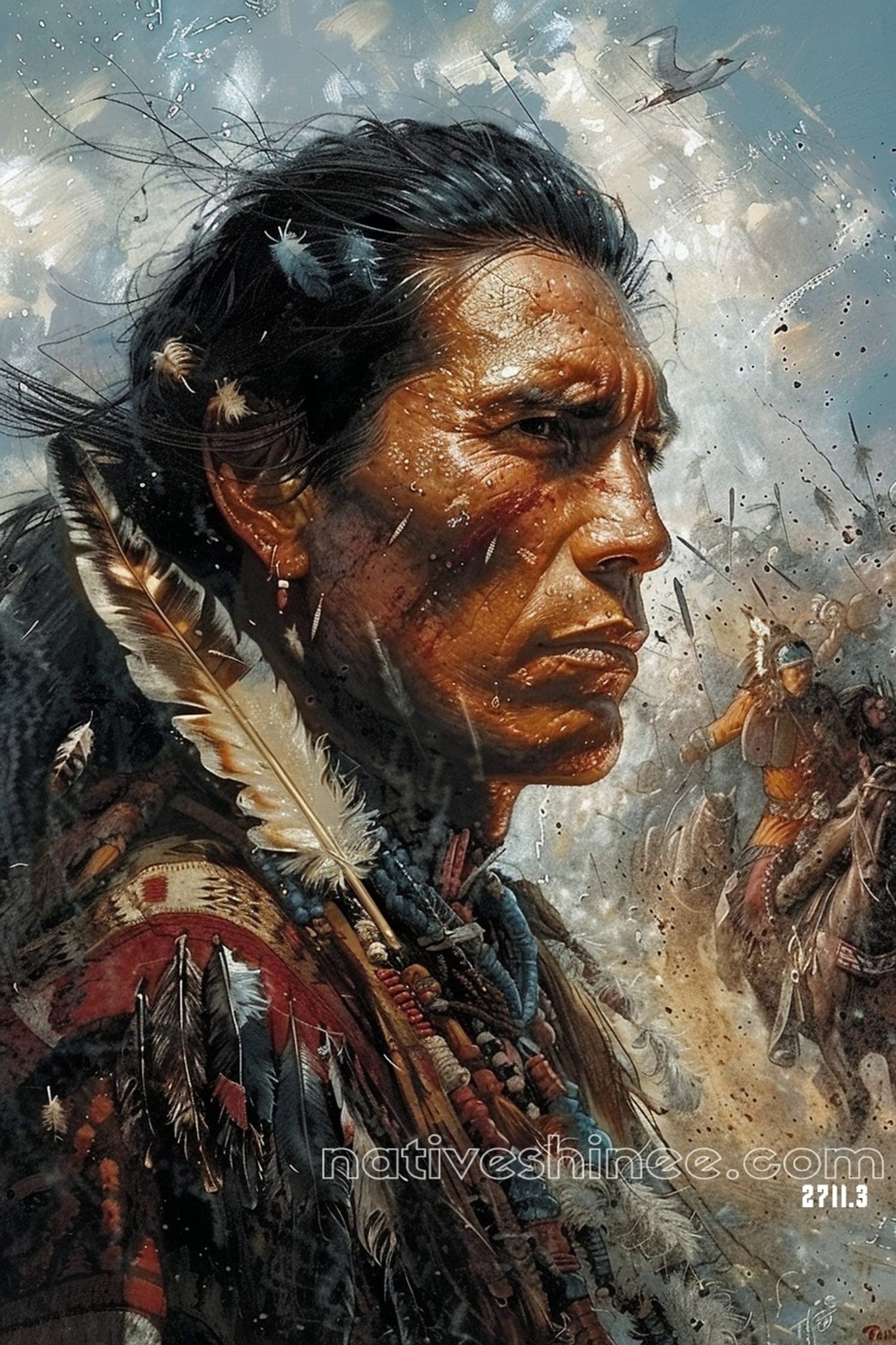 Journey of the Brave Native American Canvas