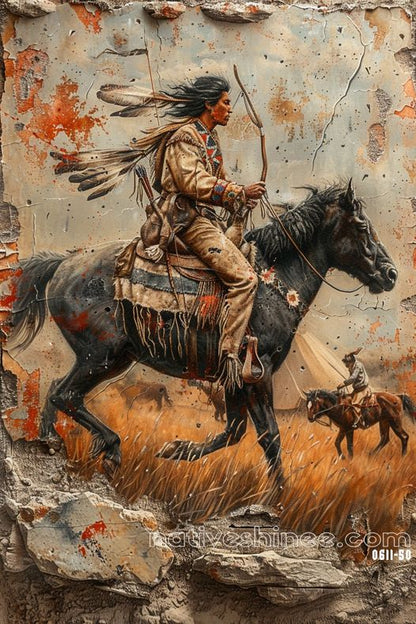 Spirit of the Rider Native American Canvas