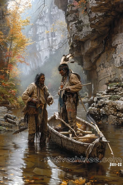 River of Wisdom Native American Canvas