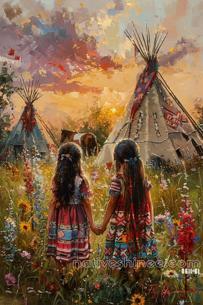 Voices of the Future Native American Canvas