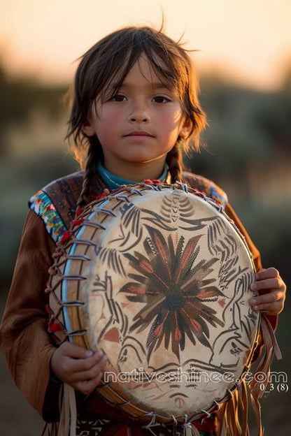 Keeper of the Drum's Spirit Native American Canvas