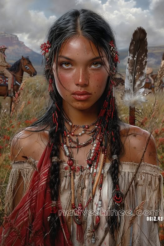 Defiant Beauty of the Plains Native American Canvas