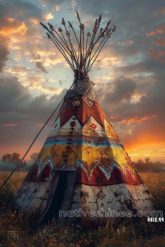 The Sunset Tipi Native American Canvas – NativeShinee