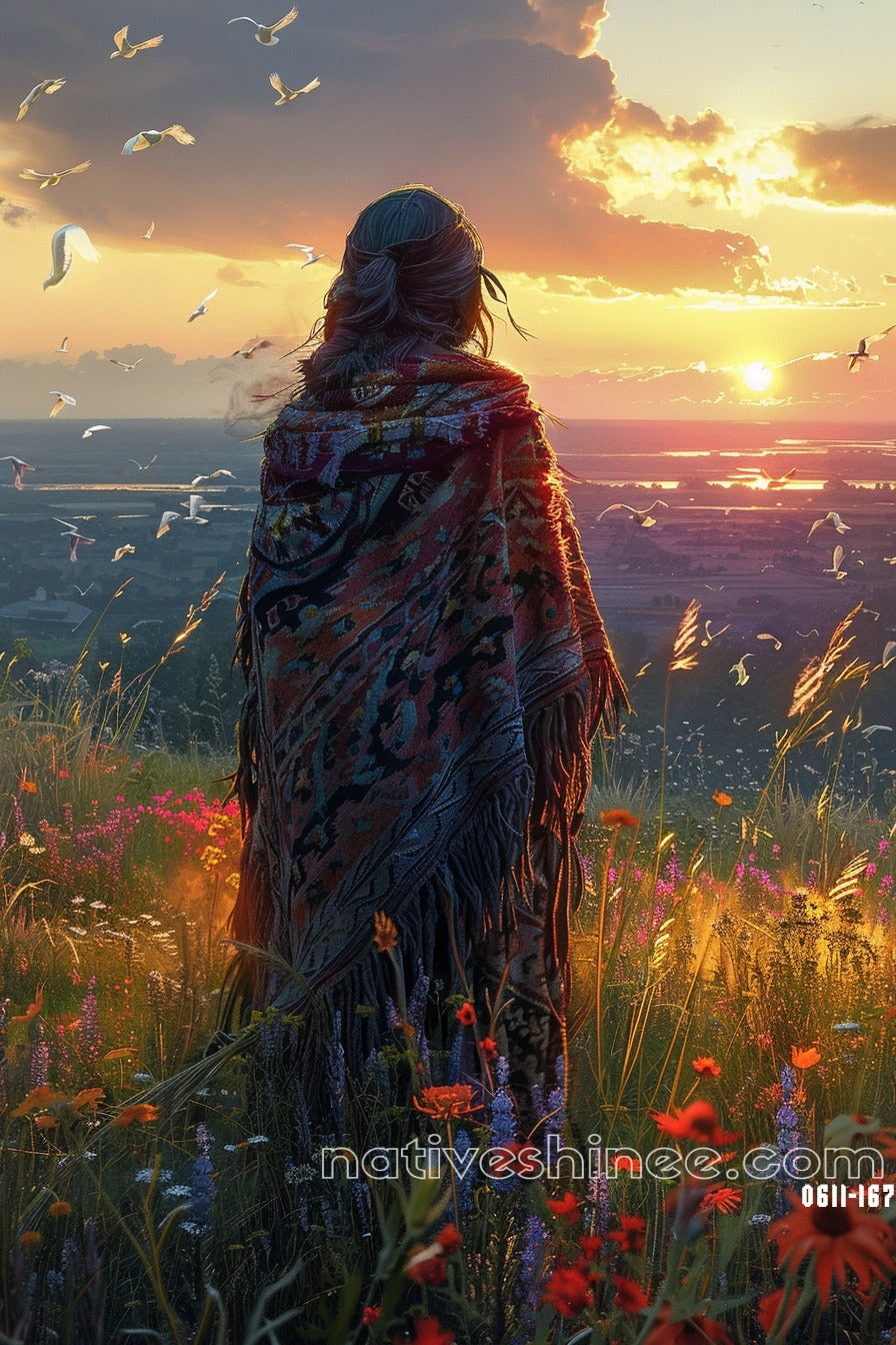 Whispers of the Horizon  Native American Canvas