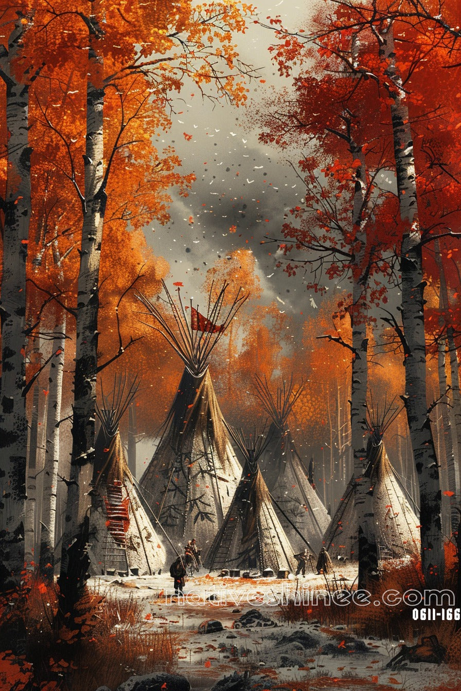 Path of Shadows Native American Canvas