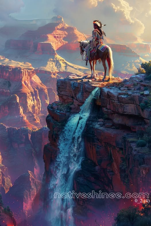 Guardian of the Canyon Native American Canvas