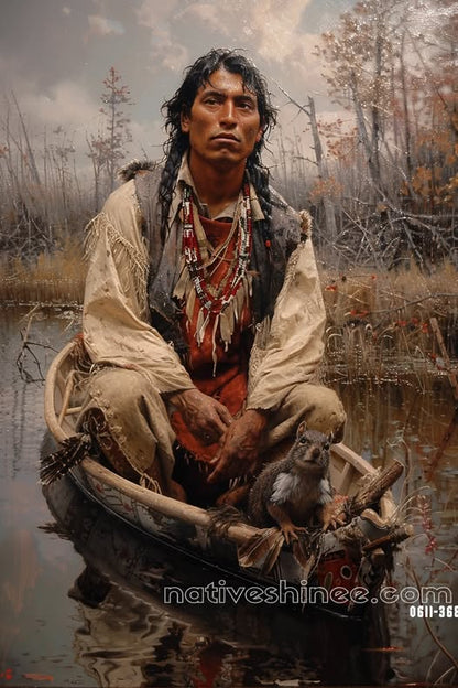 Keeper of the Marshlands Native American Canvas