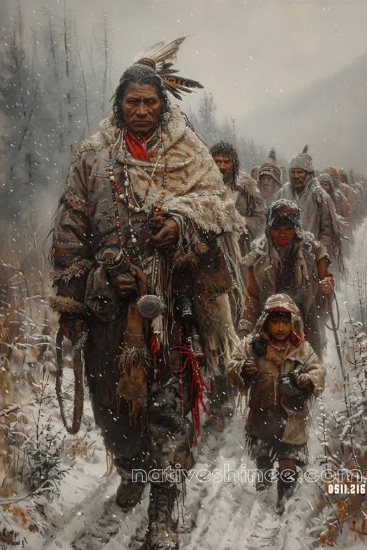 Trail of Resilience Native American Canvas