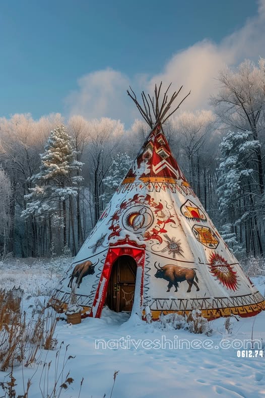 Sanctuary of Winter's Spirit: A Native American Canvas