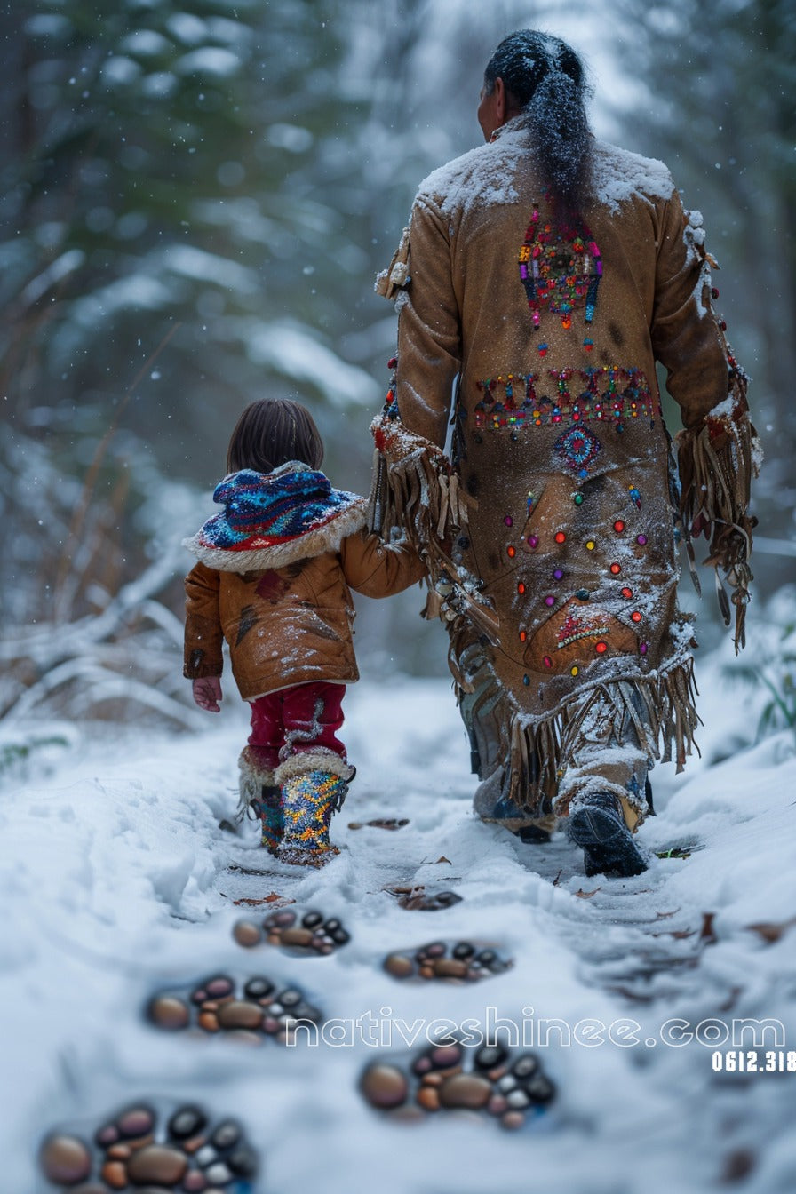 Footsteps of the Ancestors Native American Canvas