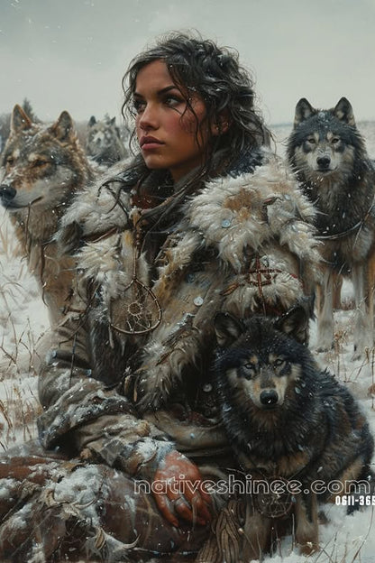 Keeper of the Wolf Spirit: A Native American Canvas