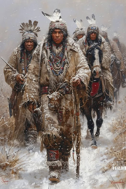 Defiant in the Storm Native American Canvas