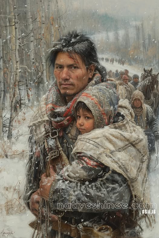 Shelter in the Storm: A Native American Canvas