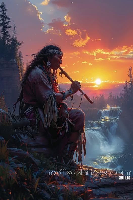 Melody of the Setting Sun Native American Canvas