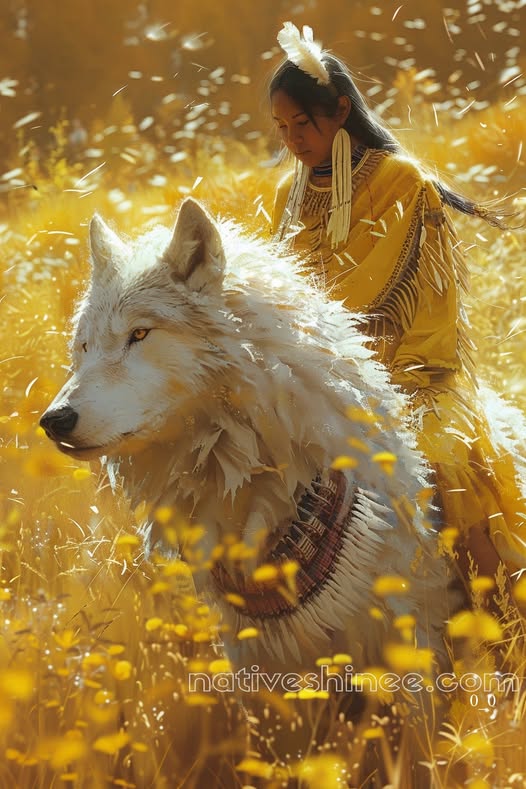 Guardian of the Golden Fields Native American Canvas