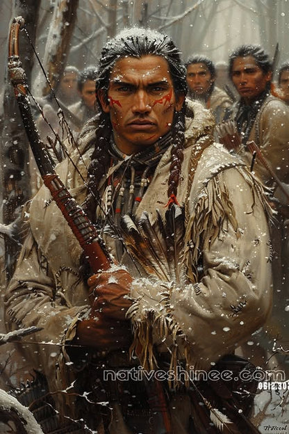 Winter Warrior: A Native American Canvas