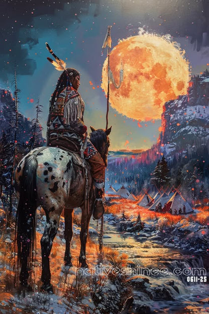 Under the Hunter's Moon: A Native American Canvas