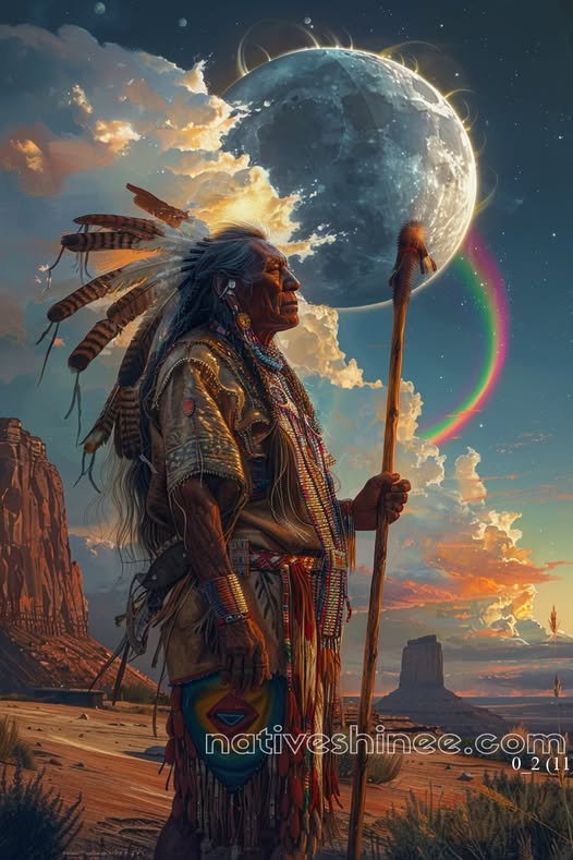 Guardian of the Celestial Path Native American Canvas