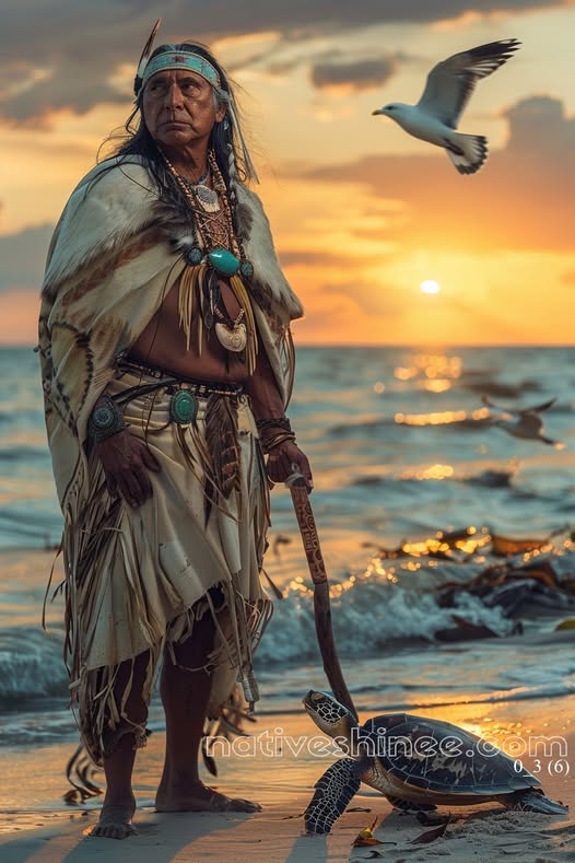 Guardian of the Coastal Spirits: A Native American Canvas