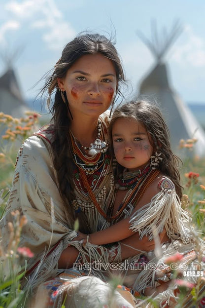 Sacred Bonds of Heritage: A Native American Canvas