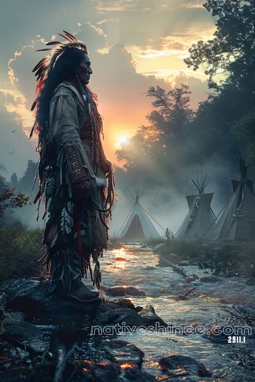 Guardian of the Sunrise Native American Canvas