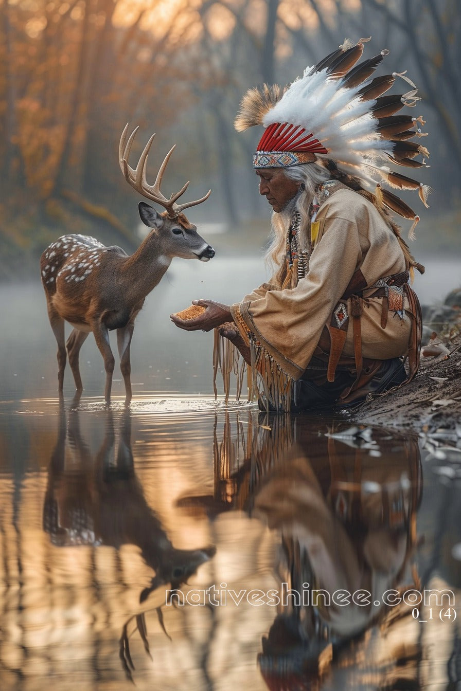 Harmony at Dawn Native American Canvas