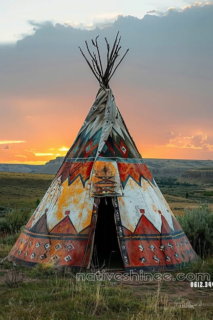 Sanctuary of the Setting Sun Native American Canvas.