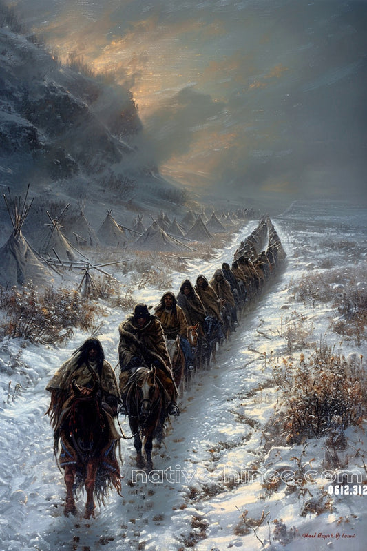 The Frozen Trail of Tears Native American Canvas