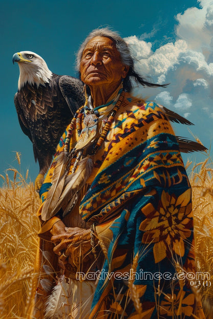 Guardian of the Plains - Native American Canvas