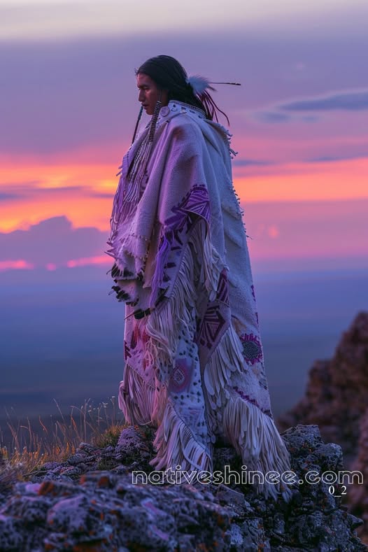 Spirit of the Sunset Native American Canvas