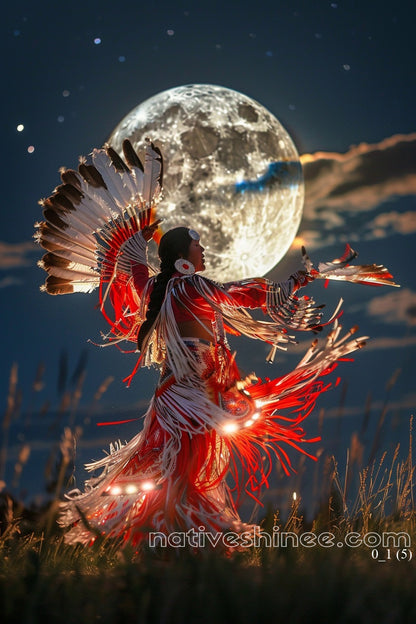 Dance of the Moonlight Native American Canvas