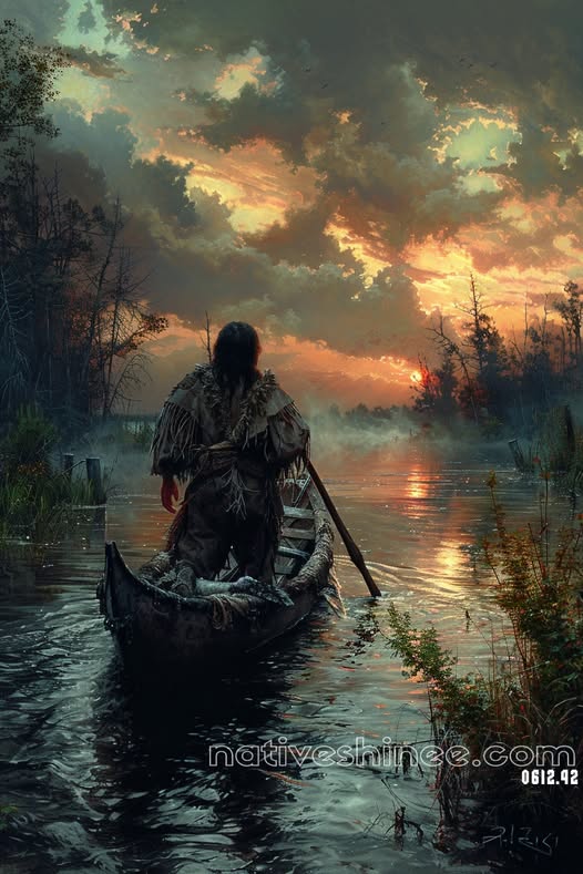 Twilight Voyage Native American Canvas