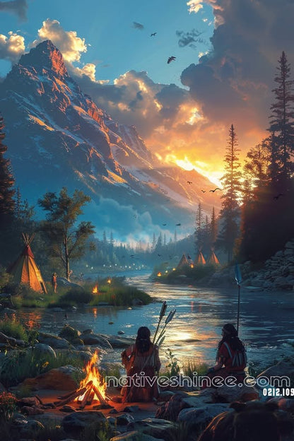 Echoes of the Sunset Valley Native American Canvas