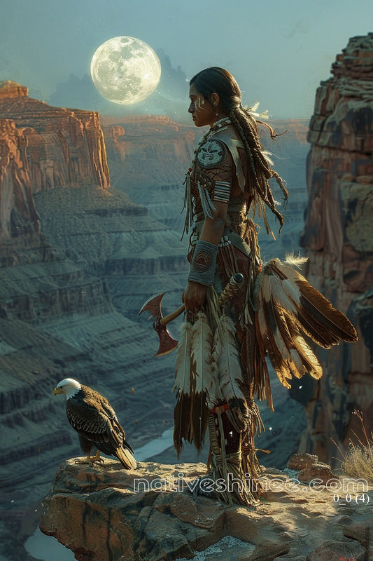 Guardian of the Canyon Native American Canvas