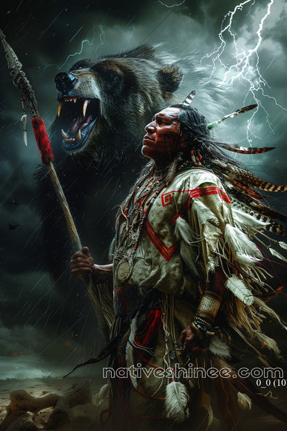 Storming Native American Canvas