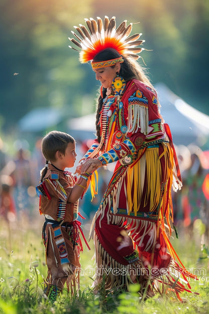 Generations in Motion Native American Canvas