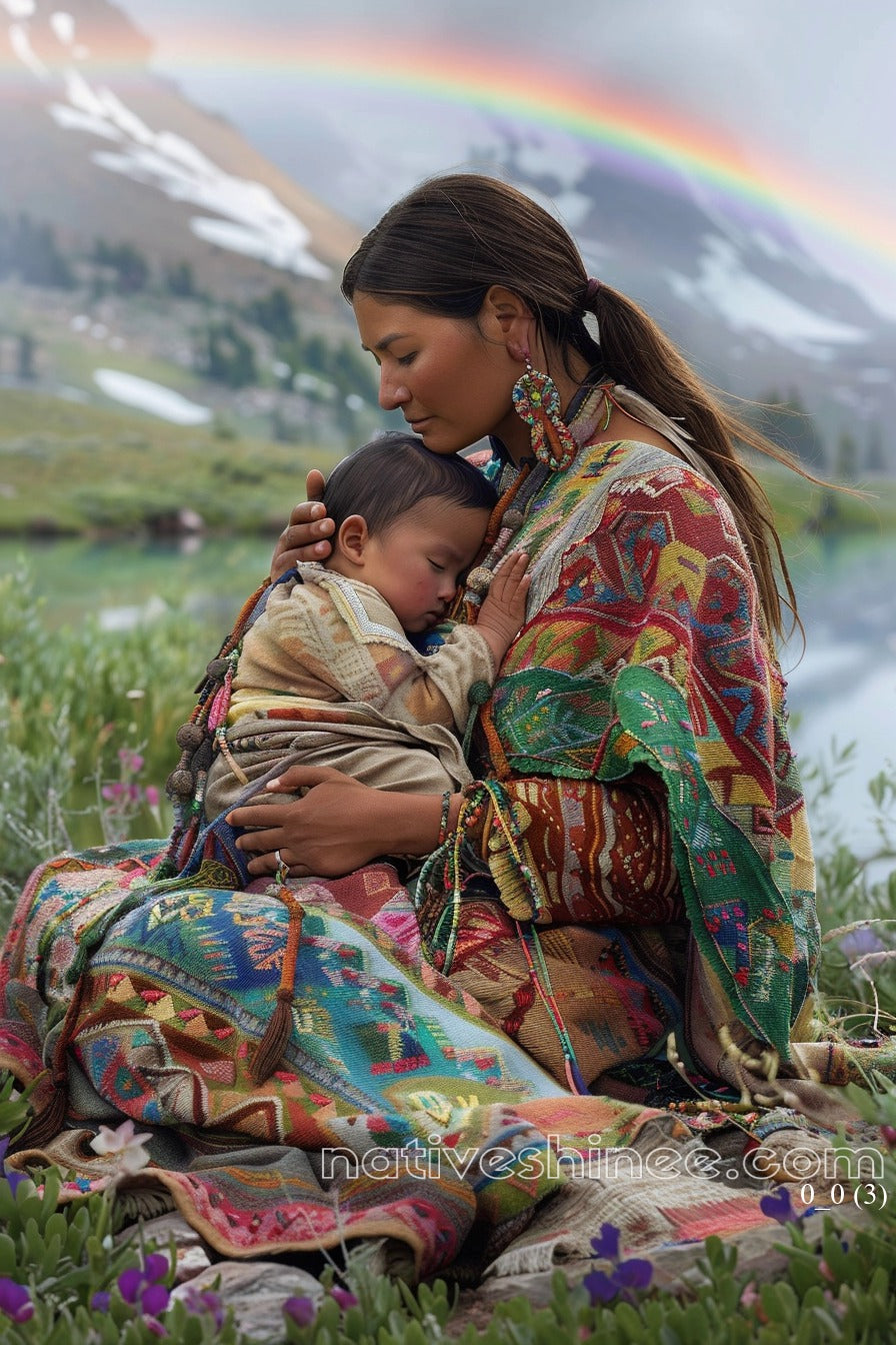 Promise Under the Rainbow Native American Canvas