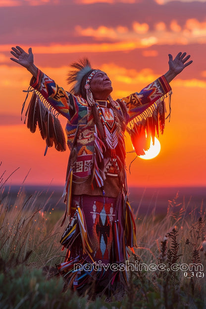 Sunrise Prayer Native American Canvas