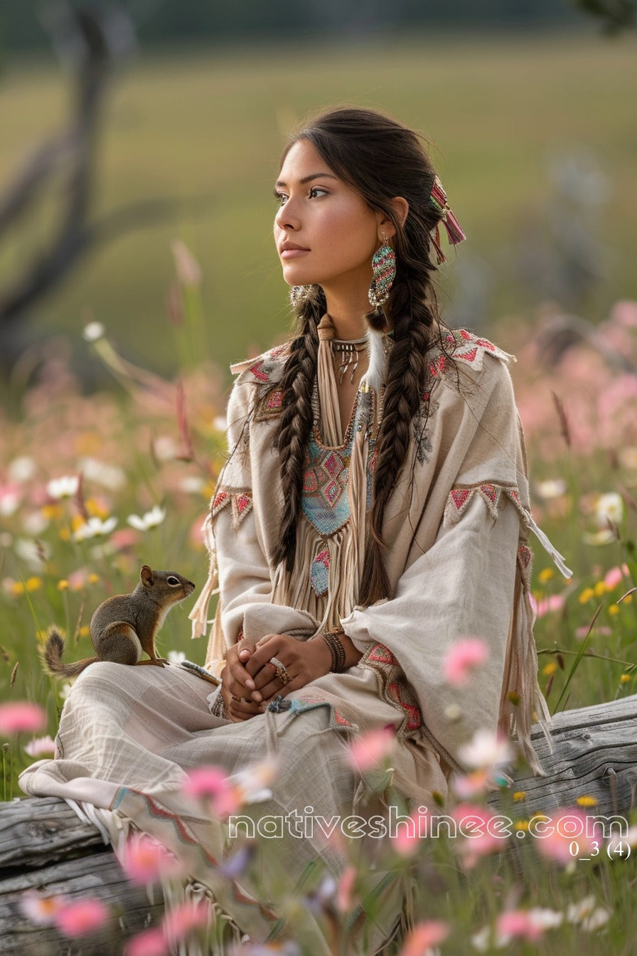 Whispers of the Meadow Native American Canvas