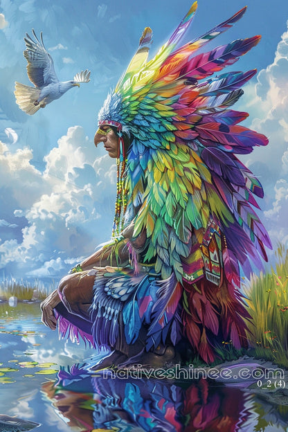 Keeper of the Rainbow Spirit Native American Canvas