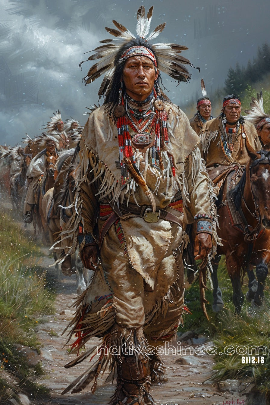 Warriors of the Trail Native American Canvas