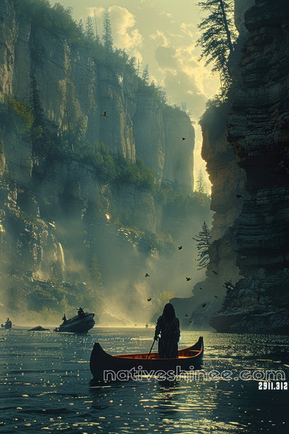 Whispers of the Canyon Native American Canvas