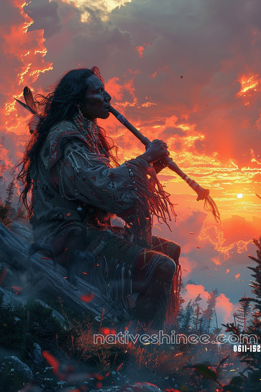 Song of the Sunset Native American Canvas