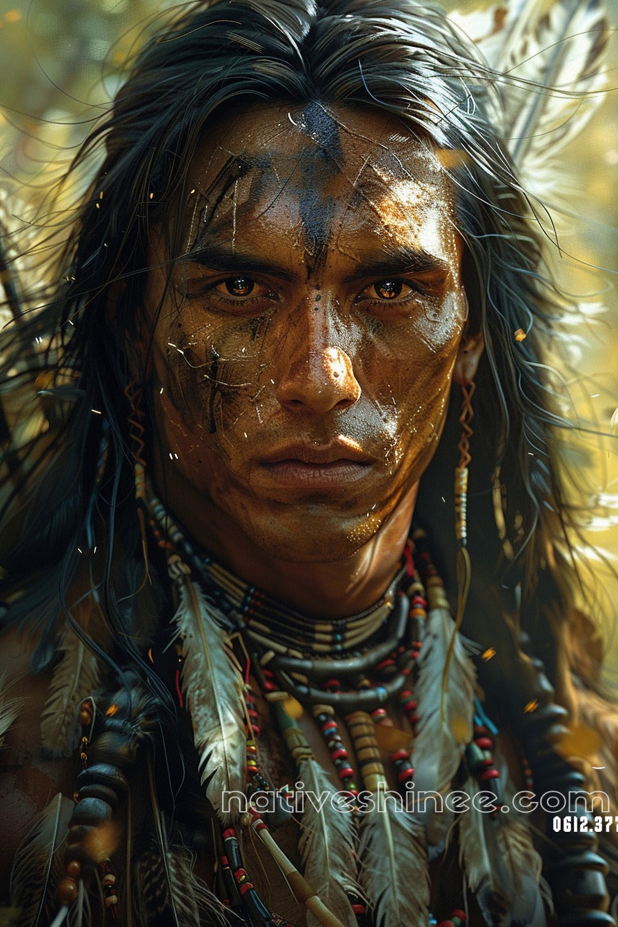 Warrior's Gaze Native American Canvas