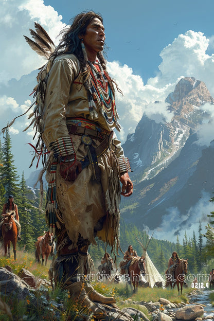 Guardian of the Peaks Native American Canvas