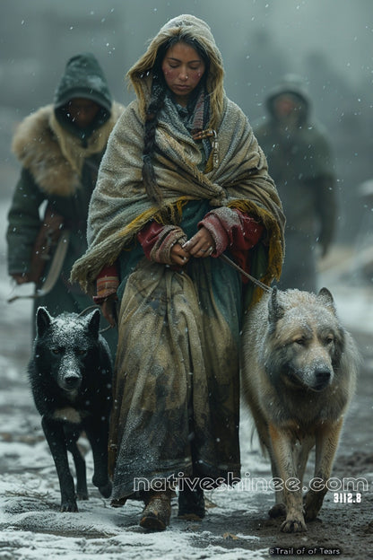 Through the Snow, We Endure Native American Canvas