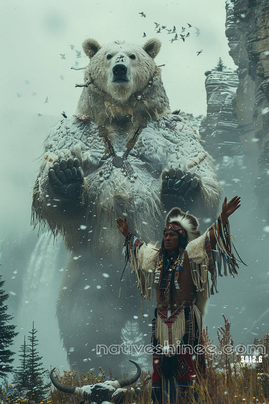 Spirit of the Bear Native American Canvas